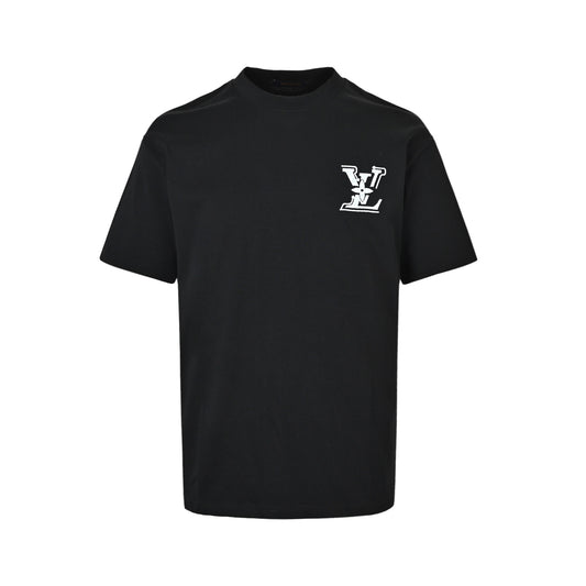 Louis Vuitton 26ss short sleeves with front and rear letter logo embroidery