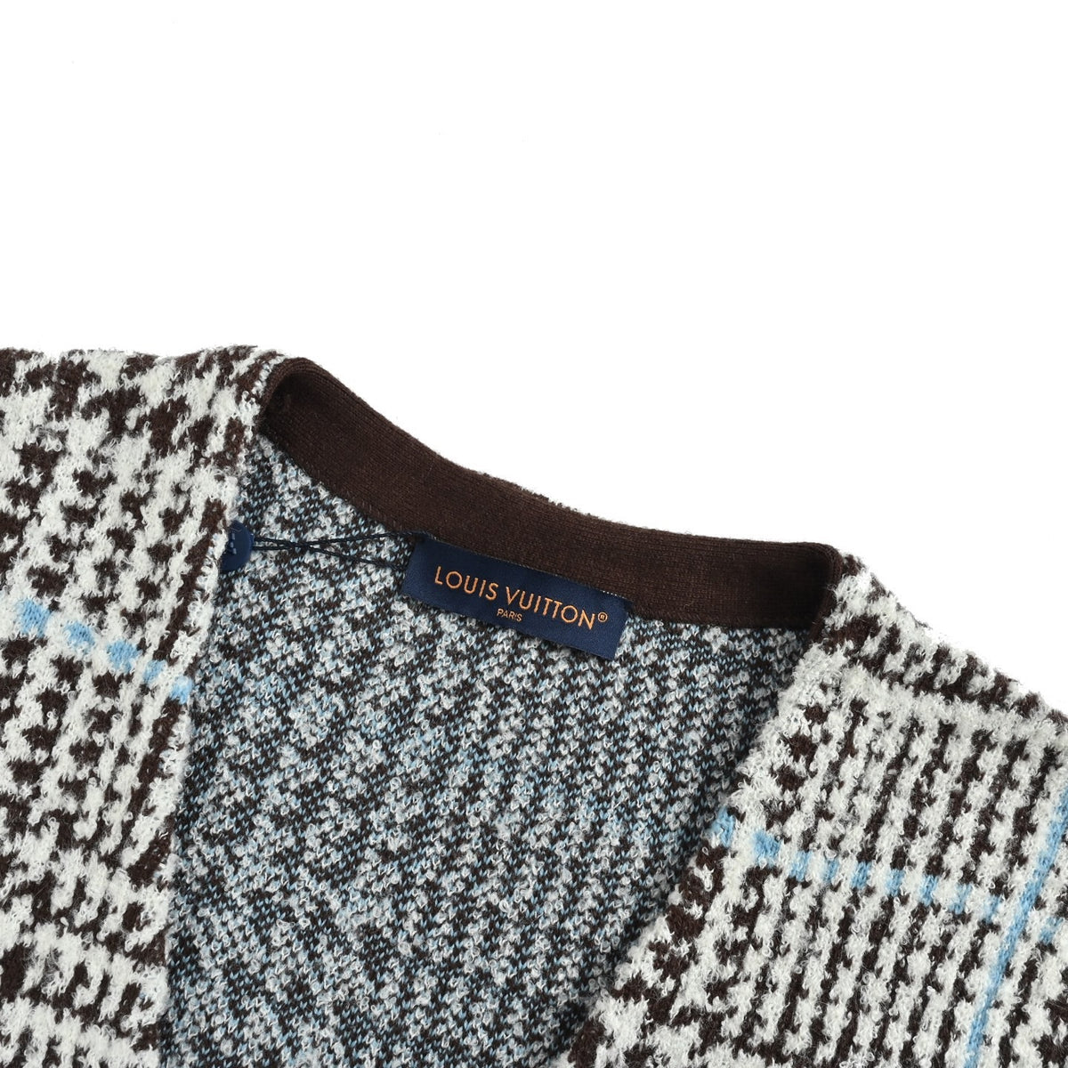 Louis Vuitton 25Fw houndstooth sweater cardigan