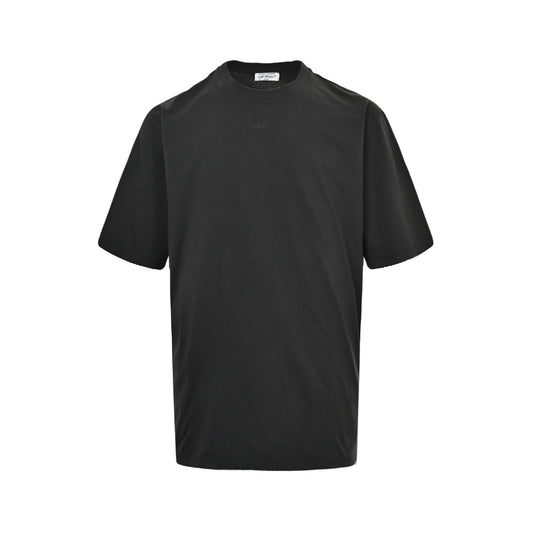 OFF With washed moon print short sleeves