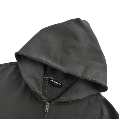 Balenciaga/Balanciaga 25Fw colorful letter foam printed zipper hooded jacket