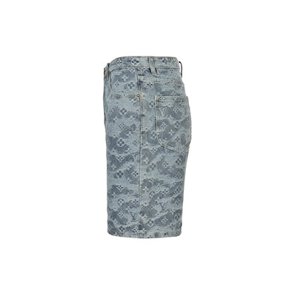 Louis Vuitton cloud old flower jacquard suit denim shorts