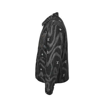 LouisVuitton/Louis Vuitton 25Fw chest pocket large LOGO lapel down jacket