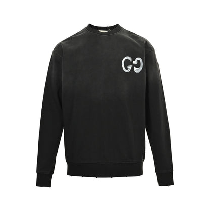 Gucci hand-painted lettering crew neck sweatshirt