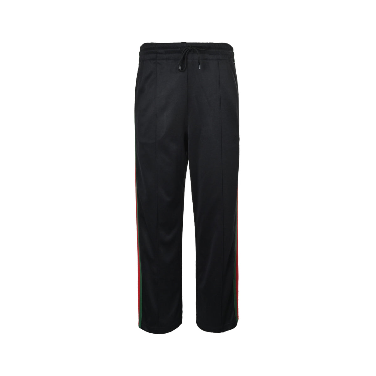 Gucci red and green web drawstring trousers