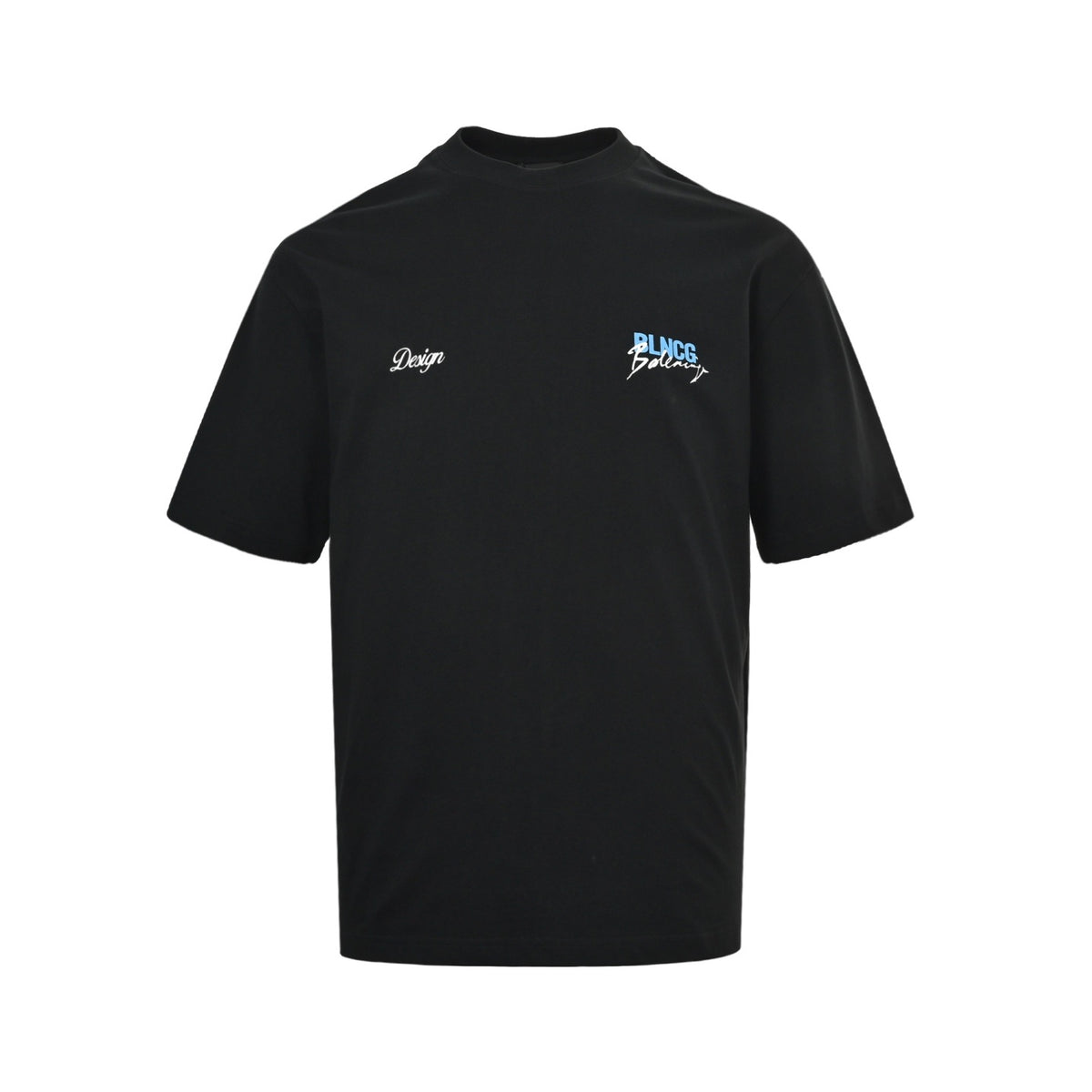 Balenciaga Design signature double ring printed short sleeves