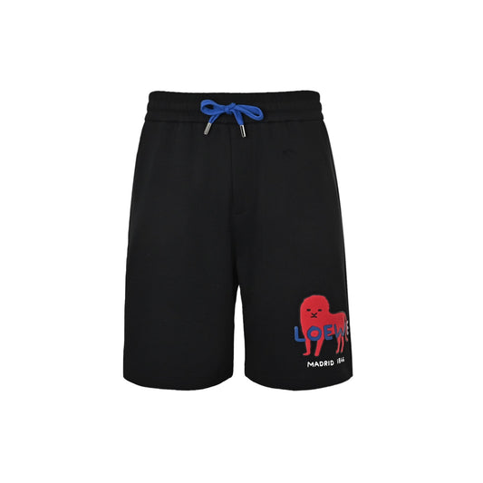 Loewe Anniversary limited edition lion flocked patch shorts