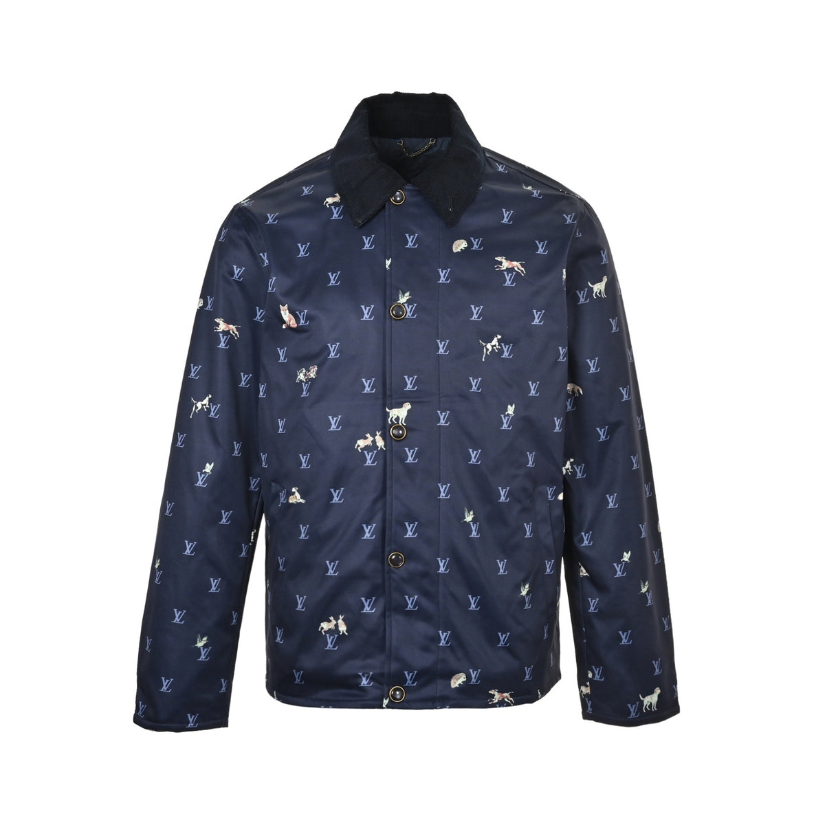 Louis Vuitton animal print corduroy lapel jacket