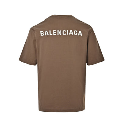 Balenciaga short sleeves with embroidered letters on the front and back