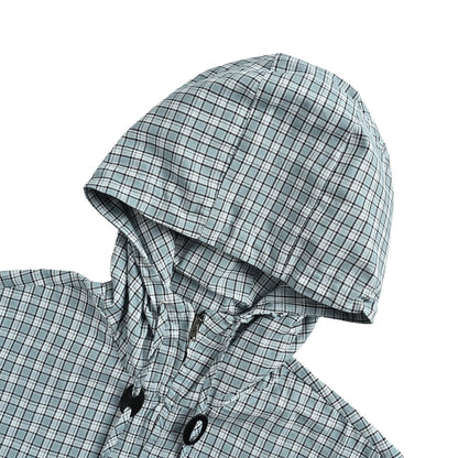 Acne Studios Acne fine check hooded jacket