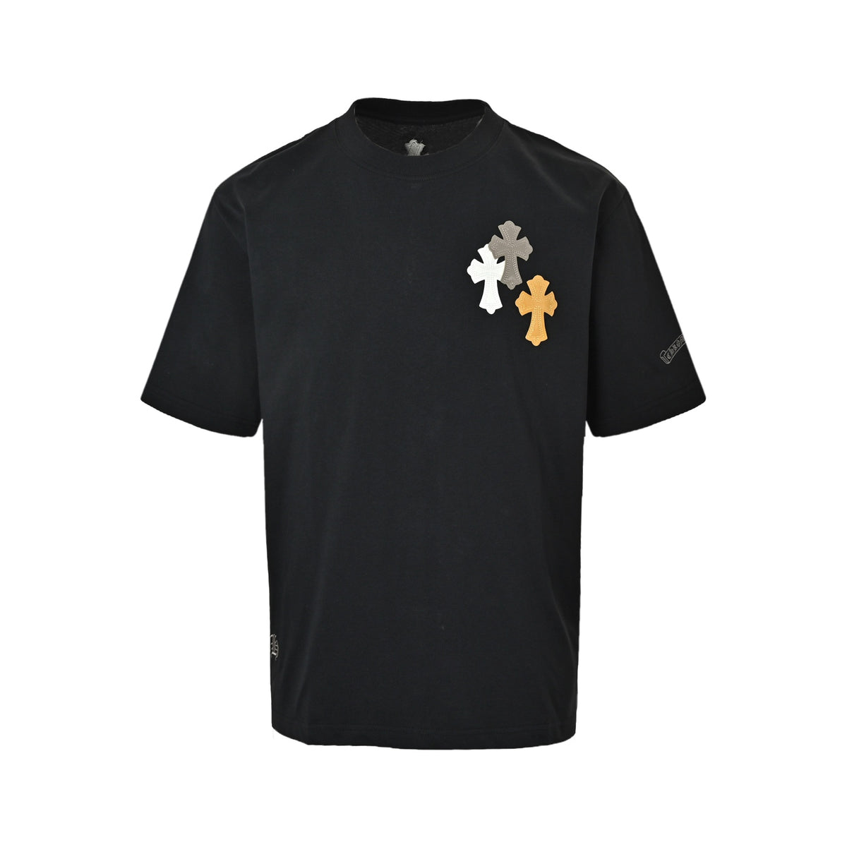 Chrome Hearts/Chrome Heart Metal Leather Label Short Sleeves