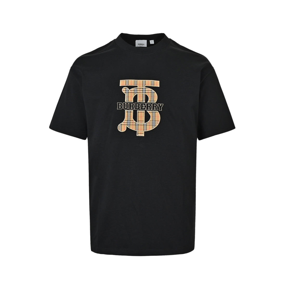 Burberry plaid TB letter patch embroidered short sleeves