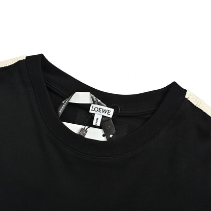 Loewe/Luo Yiwei color block braided webbing round neck