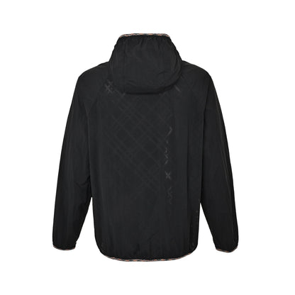 Burberry war marquetry trim hooded jacket