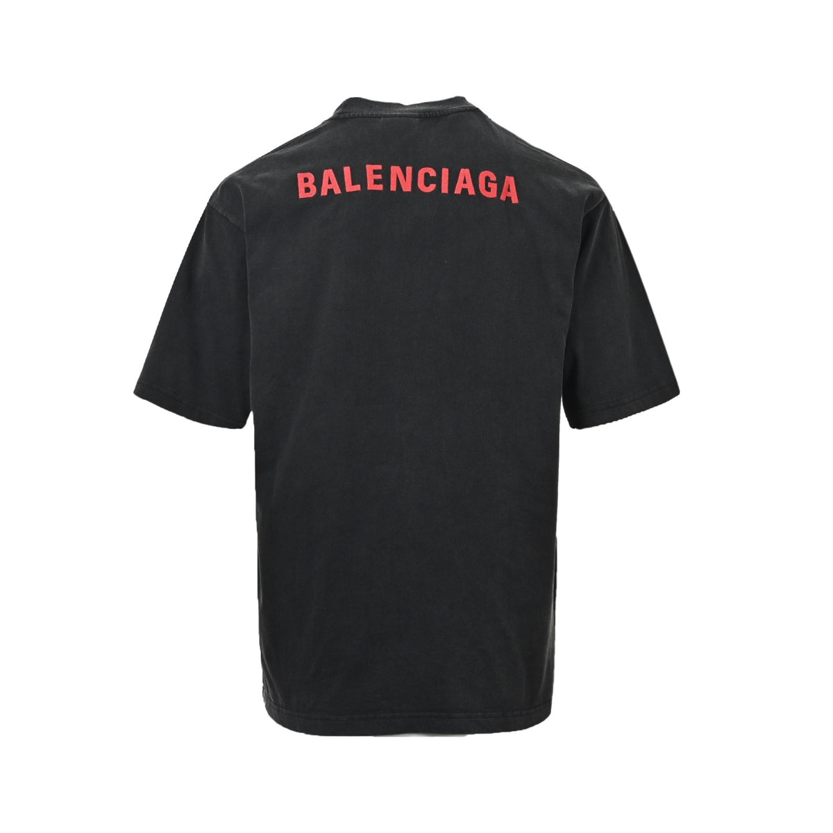 Balenciaga 26ss embroidered logo short sleeves on front and back