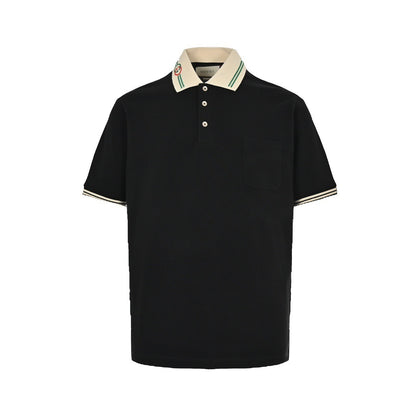 Gucci classic neckline double G embroidered Polo short sleeves