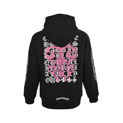 Chrome Hearts/Chrome Heart 25Fw Purple Sword Sanskrit Letter Printed Hooded Sweatshirt