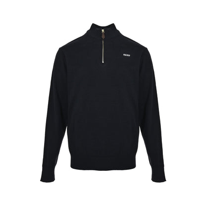 Miu Miu small print half-zip stand-up collar sweater