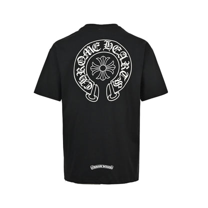 Chrome Hearts front and back horseshoe print short sleeves