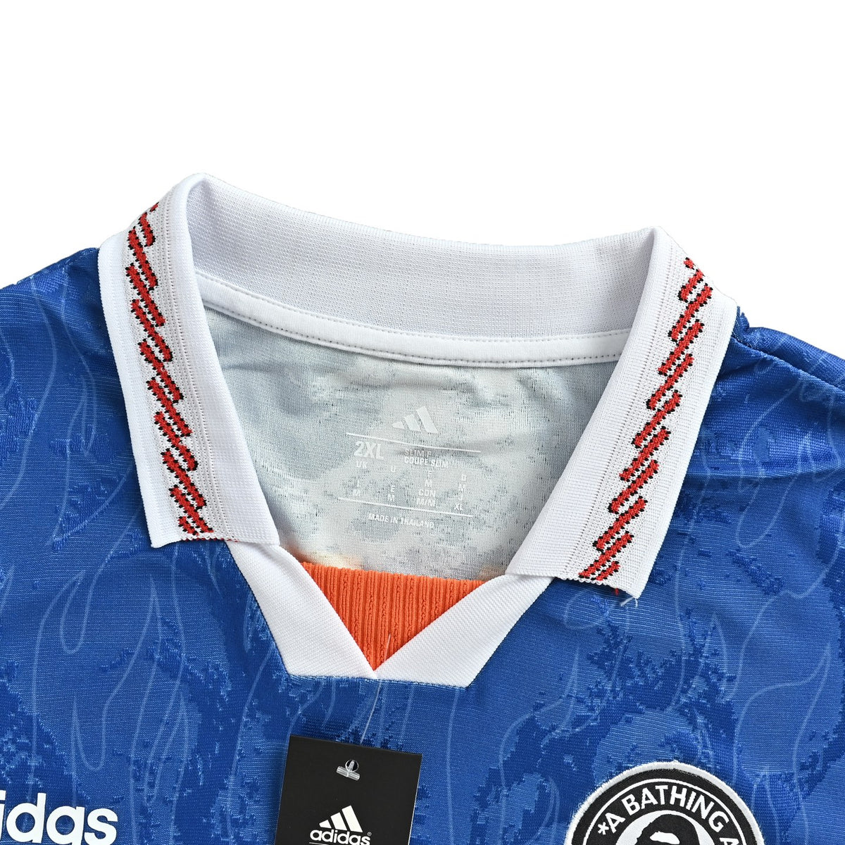 Adidas BAPE joint flame pattern Polo short sleeves