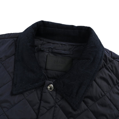 Prada corduroy collar triangle lapel padded jacket