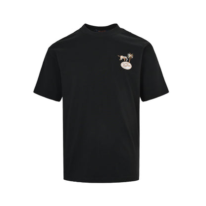 Louis Vuitton 26ss zoo embroidered short sleeves