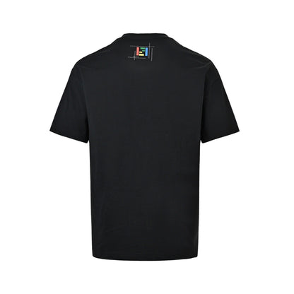 Fendi 26ss colorful letter printed short sleeves