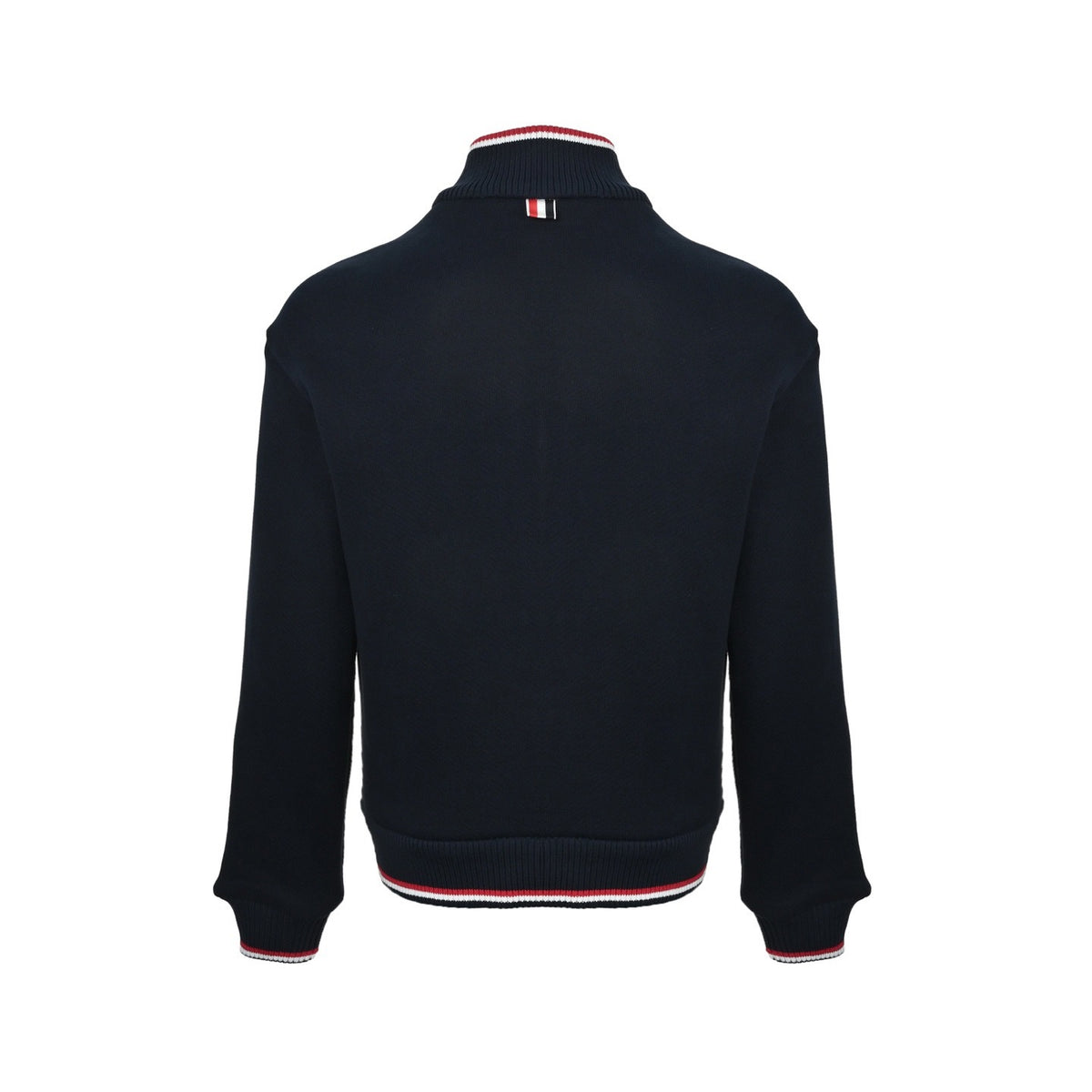 Thom Browne/Thom Brown label zipper stand collar jacket