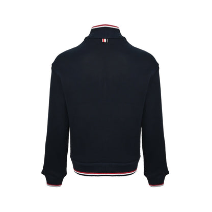 Thom Browne/Thom Brown label zipper stand collar jacket