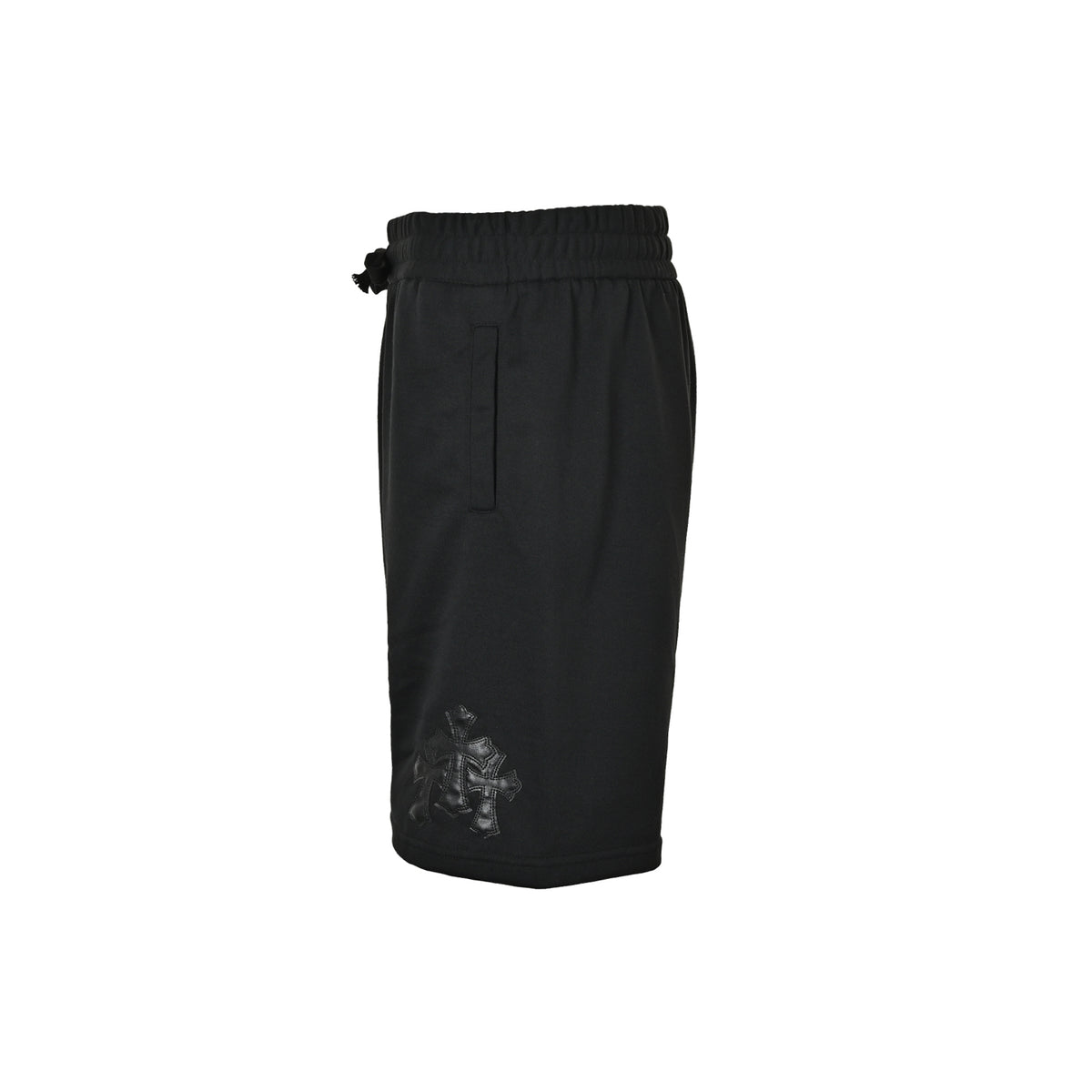Chrome Hearts/Chrome Heart 26ss three-flower patchwork leather cross shorts