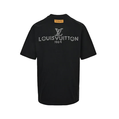 Louis Vuitton 26ss pearl letter print short sleeves