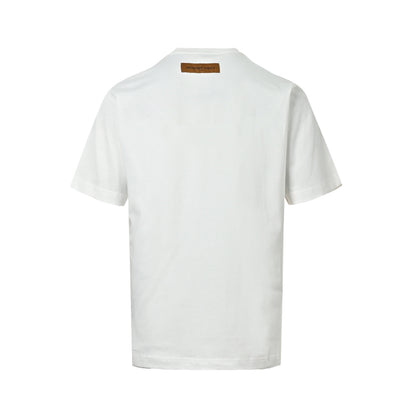 Louis Vuitton rainbow letter print short sleeves