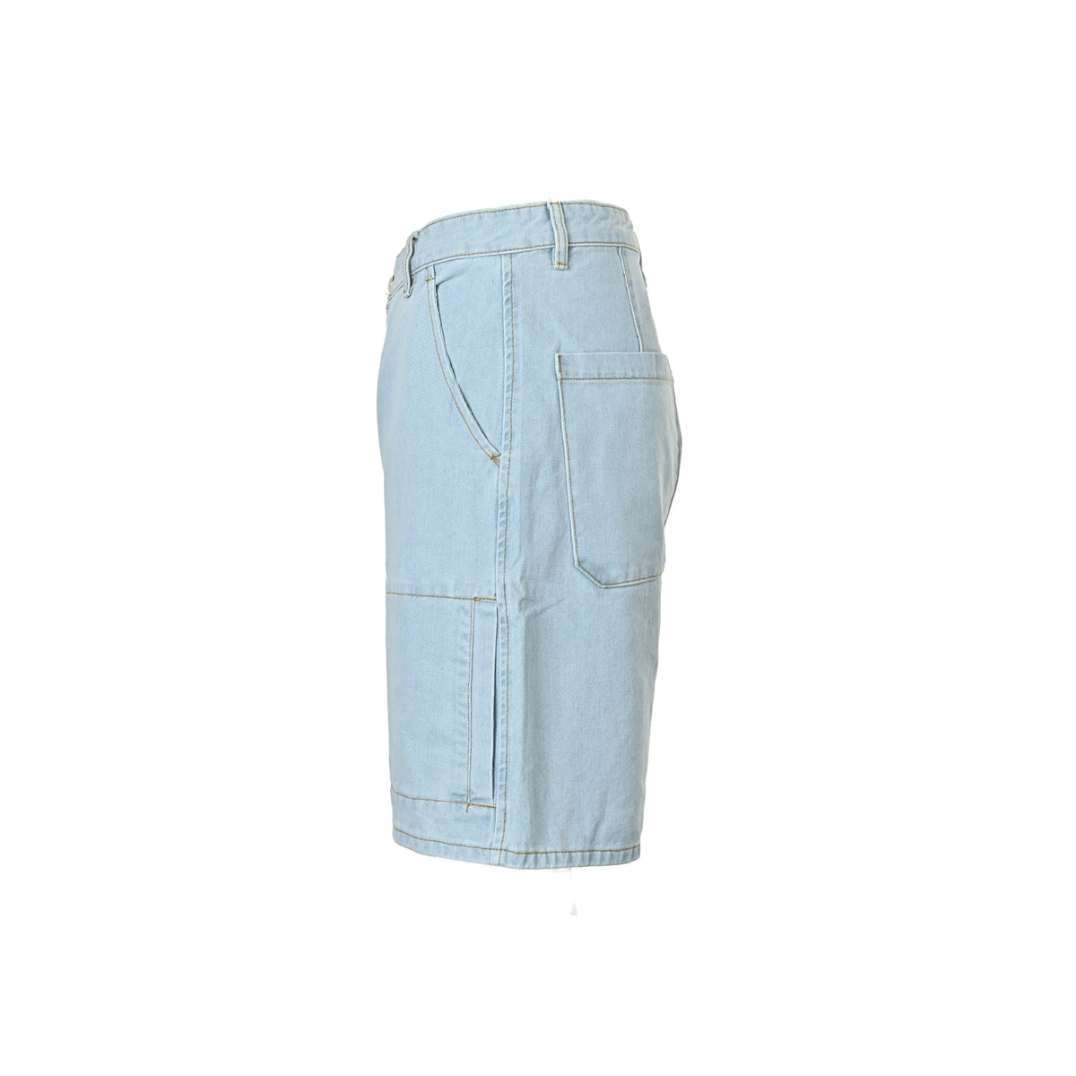 Louis Vuitton logo embroidered rivet five-point denim shorts