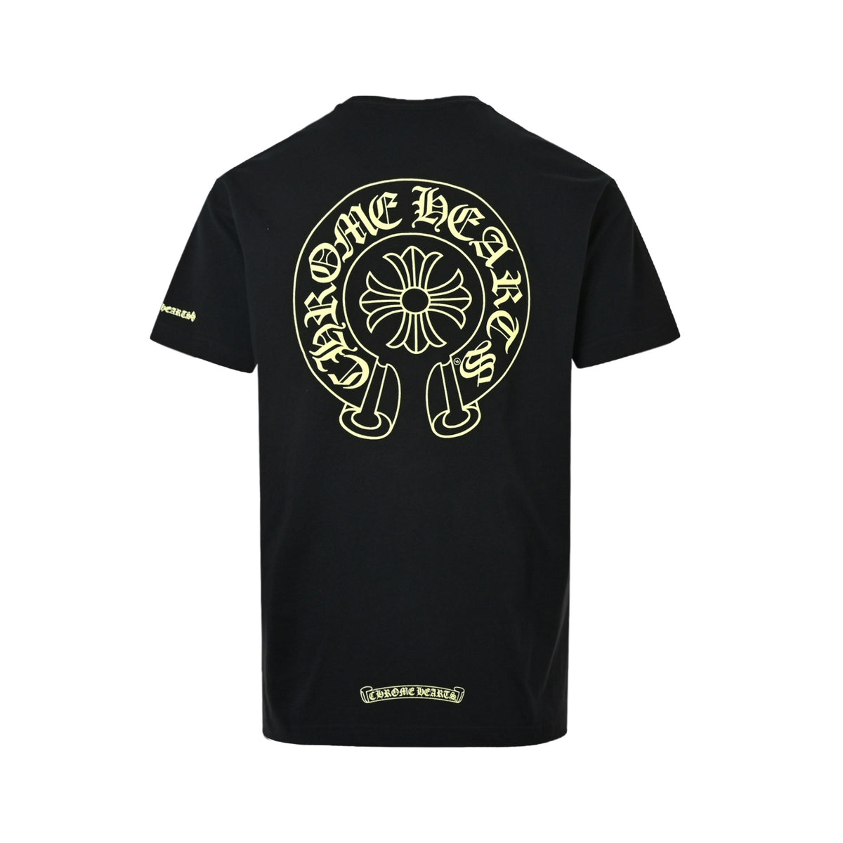 Chrome Hearts/Chrome Heart Pocket Yellow Sanskrit Scroll Print Short Sleeve