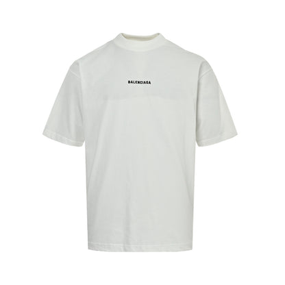 Balenciaga short sleeves with embroidered letters on the front and back