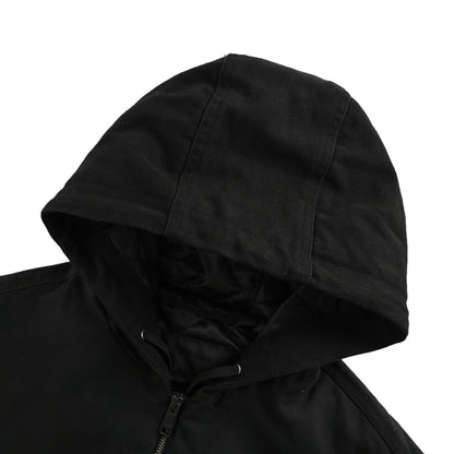 Prada 25Fw triangle logo hooded cotton jacket