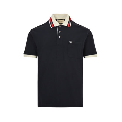 Gucci 24ss Double G embroidered Polo short sleeves on the chest
