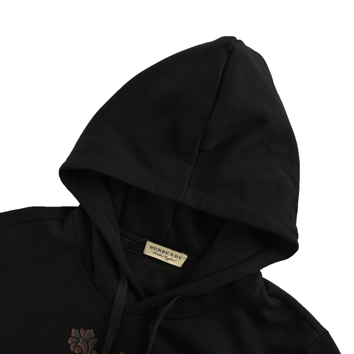 Burberry 25Fw flocked pony print hooded sweatshirt