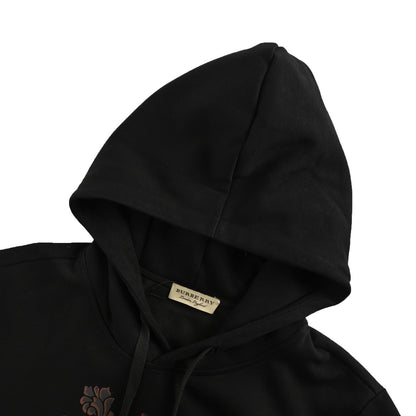 Burberry 25Fw flocked pony print hooded sweatshirt