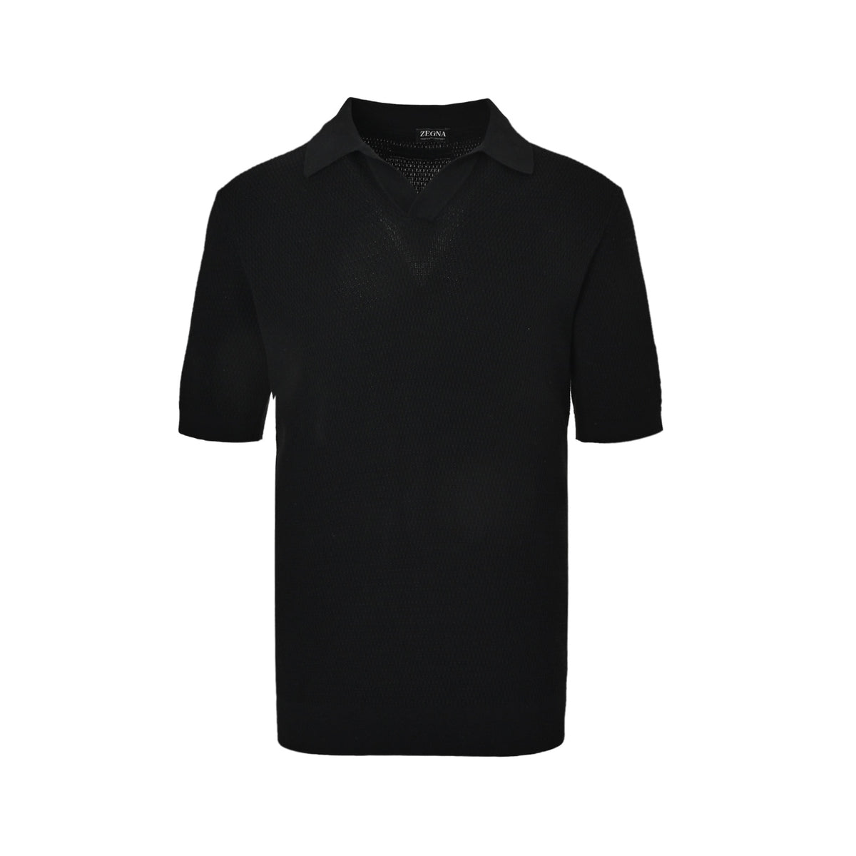 ZEGNA/ Zegna seagull collar knitted Polo short sleeves
