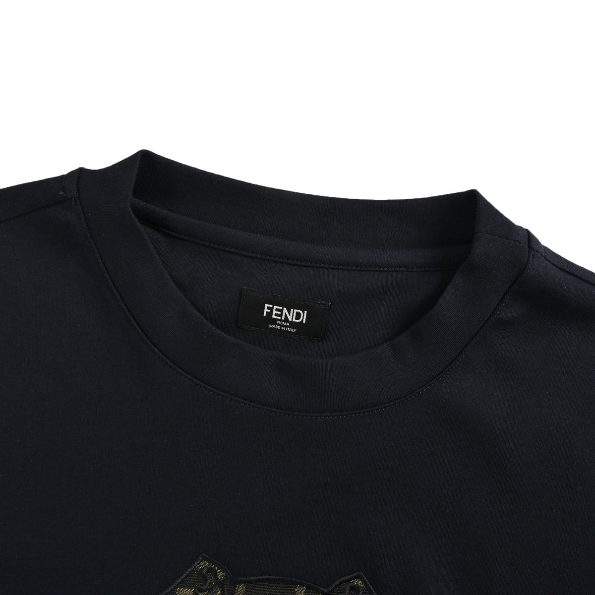Fendi FF patch puppy embroidered short sleeves