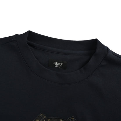 Fendi FF patch puppy embroidered short sleeves