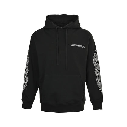 Chrome Hearts/Chrome Heart 25Fw Purple Sword Sanskrit Letter Printed Hooded Sweatshirt