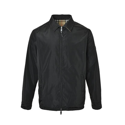 Burberry double-sided plaid lapel jacket