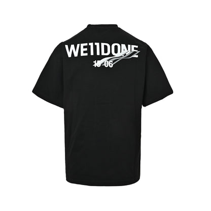 We11 Done Wave simple letter logo printed short sleeves