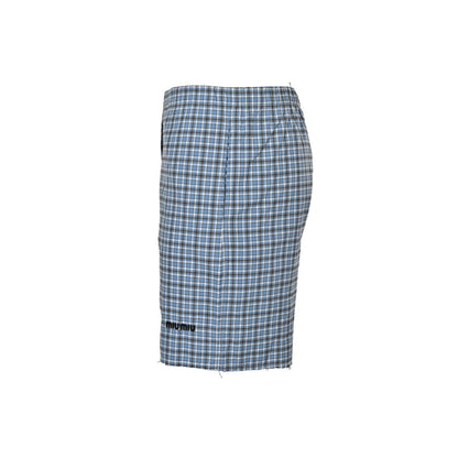 Miu Miu embroidered small logo plaid shorts