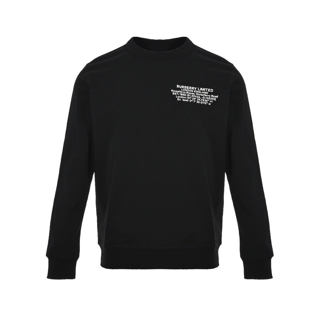 Burberry 23Fw coordinate letter printed round neck sweatshirt