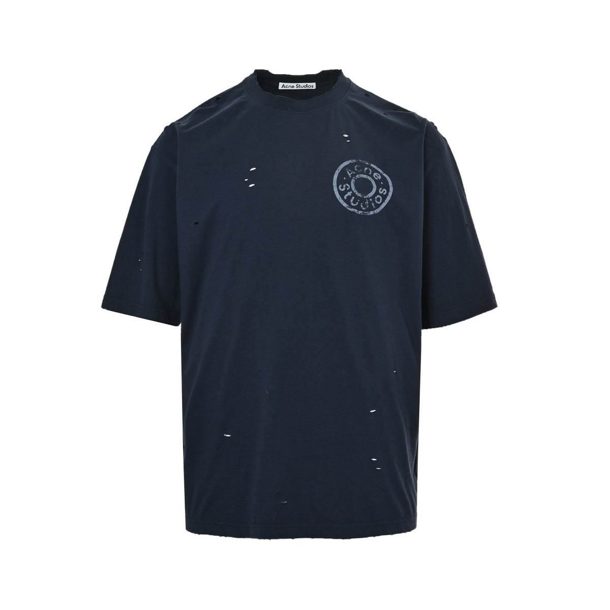 Acne Studios distressed logo hoop short sleeves