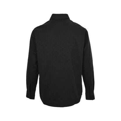 Gucci button-up double G all-over jacquard stand-collar shirt jacket