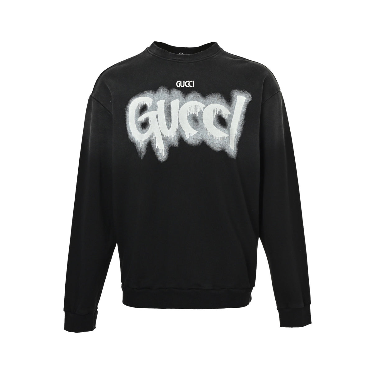 Gucci hand-painted lettering round neck sweatshirt