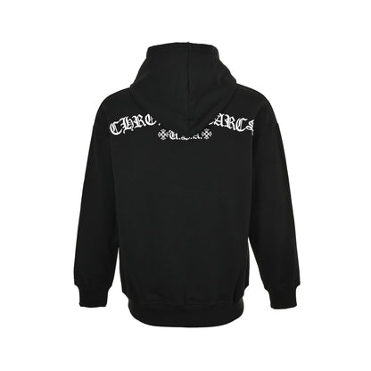 Chrome Hearts/Chrome Heart 25Fw classic Sanskrit letter logo embroidered hooded sweatshirt